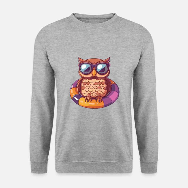 Owl Summer Comic - Unisex Sweatshirt - salt & pepper