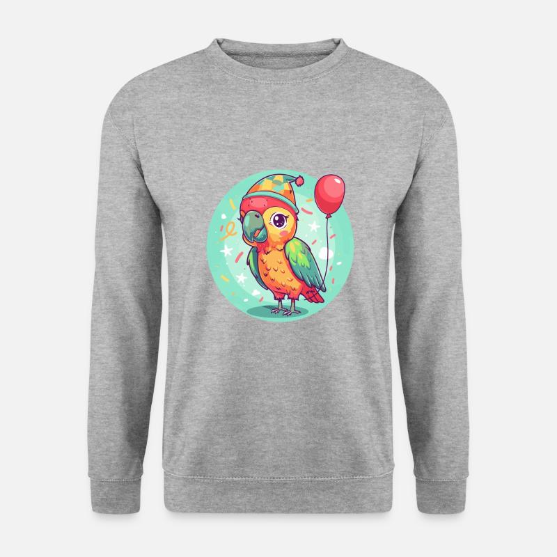 Parrot Birthday Comic - Unisex Sweatshirt - salt & pepper