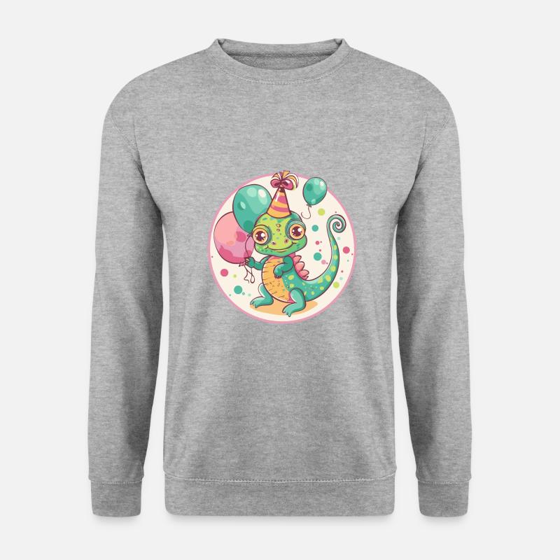 Chameleon Birthday Comic - Unisex Sweatshirt - salt & pepper