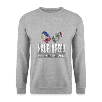 Philippinen Filipino Mexiko Herz DNA I Geschenk - Unisex Pullover - Weißgrau meliert - Vorne - Alina (178cm) & Michal (187cm)