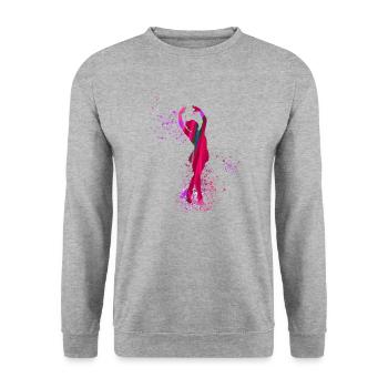 Ice Skating,Figure Skating,Figure Skating,Graffiti - Unisex Sweatshirt - salt & pepper - Front - Alina (178cm) & Michal (187cm)