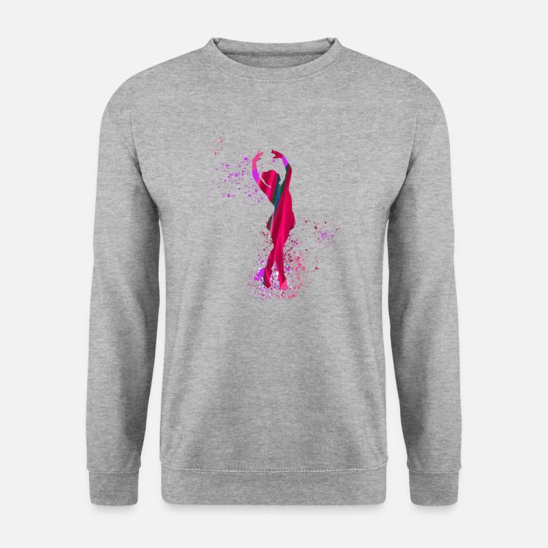eislaufen,eiskunstlaufen,eiskunstläuferin,graffiti - Unisex Pullover - Weißgrau meliert
