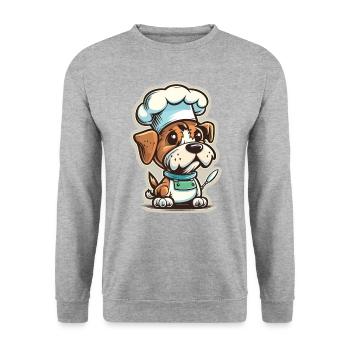 Gourmet Pup - Unisex Sweatshirt - salt & pepper - Front - Alina (178cm) & Michal (187cm)
