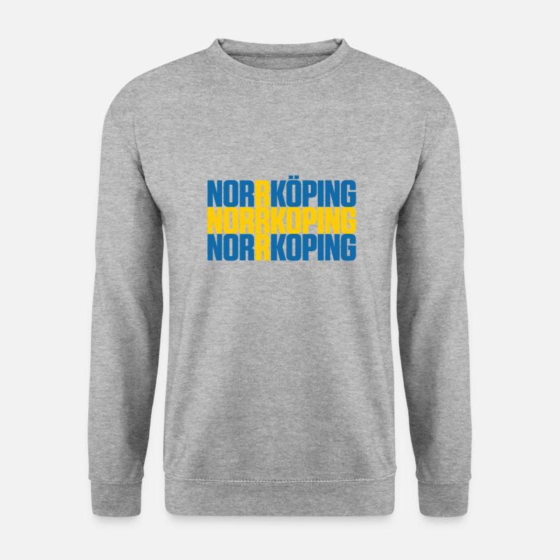 Norrköping Suède Drapeau - Sweat-shirt Unisexe - gris chiné