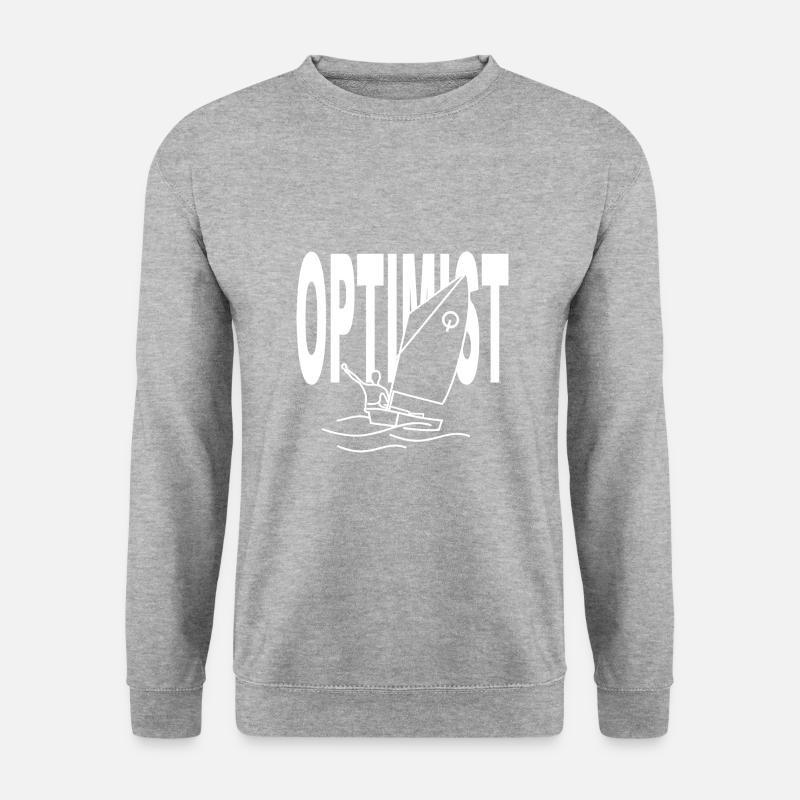 Optimist - Unisex Pullover - Weißgrau meliert
