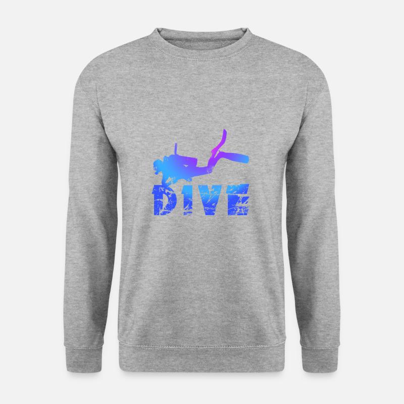 Taucher Tauchen - Unisex Pullover - Weißgrau meliert