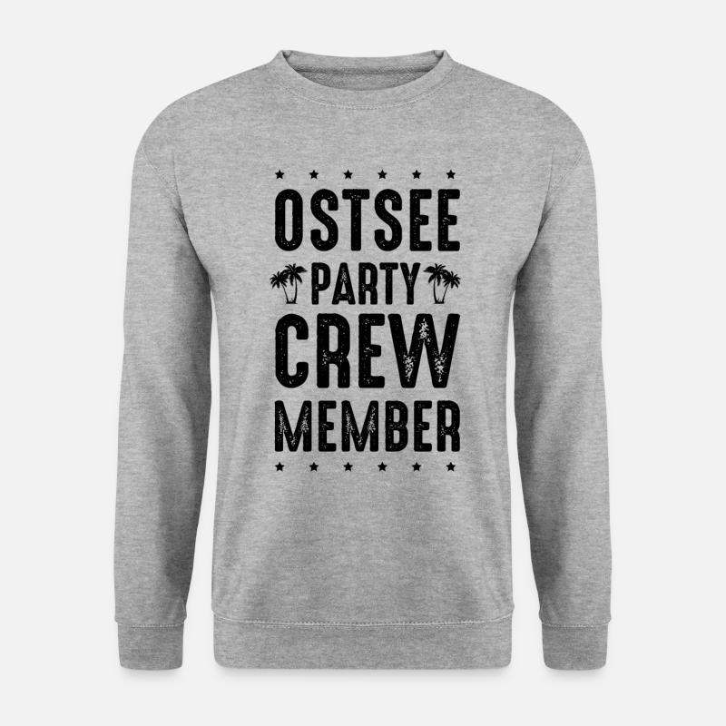Ostsee Party Crew - Unisex Pullover - Weißgrau meliert