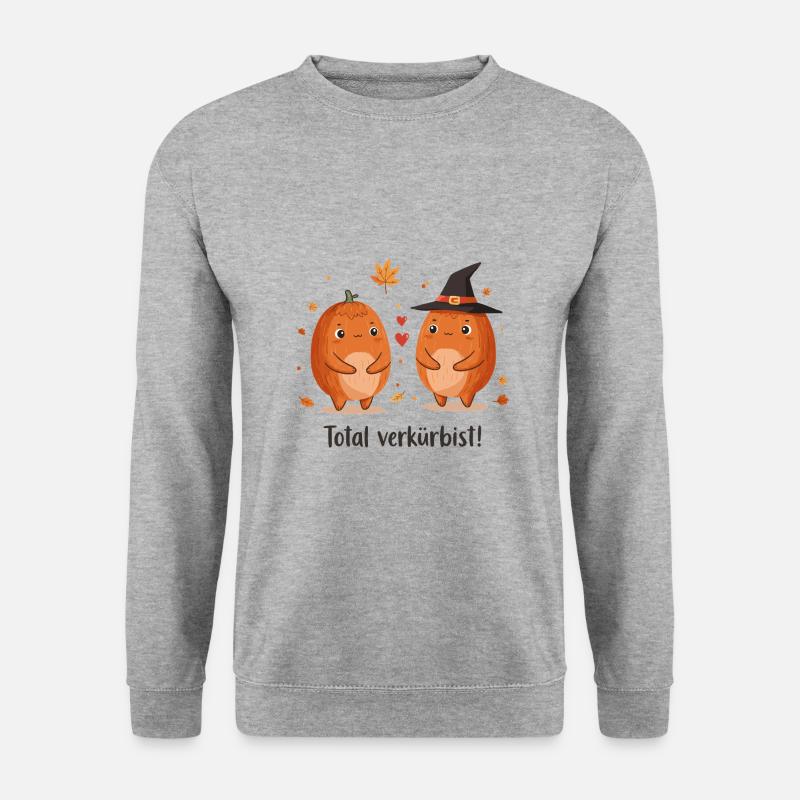 Kürbis Liebe - Unisex Pullover - Weißgrau meliert