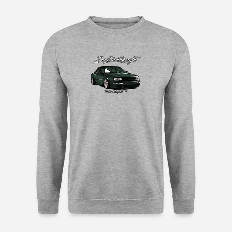 Built not bought - Kult Car Clothing - Unisex Pullover - Weißgrau meliert