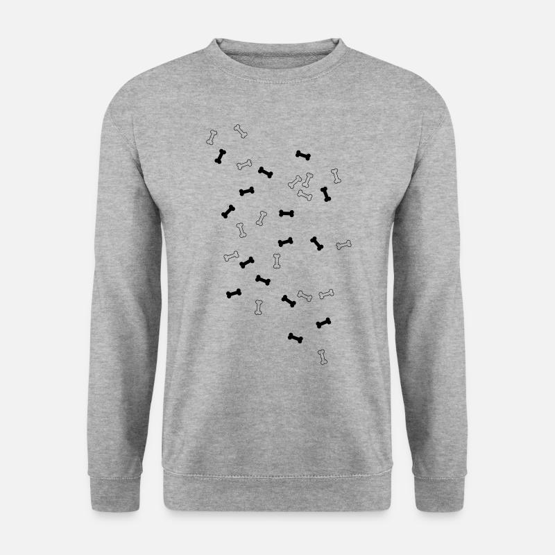 Hundeknochen - Unisex Pullover - Weißgrau meliert