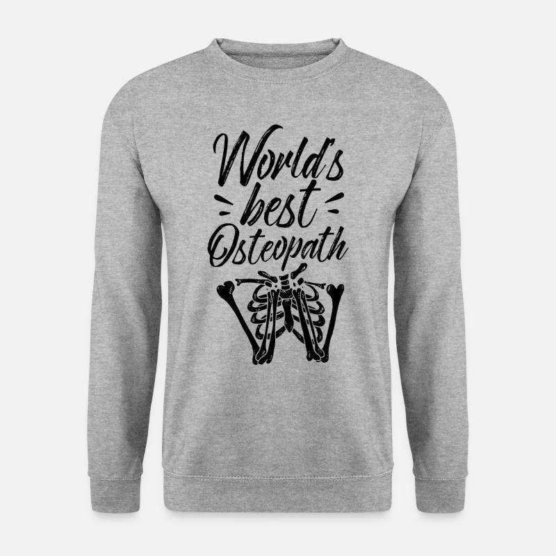 Weltbester Osteopath Osteopathen Osteopathie Beruf - Unisex Pullover - Weißgrau meliert