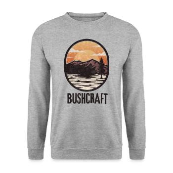 Survie en bushcraft - Sweat-shirt Unisexe - gris chiné - Devant - Alina (178cm) & Michal (187cm)