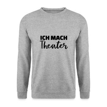 Theater - Unisex Pullover - Weißgrau meliert - Vorne - Alina (178cm) & Michal (187cm)