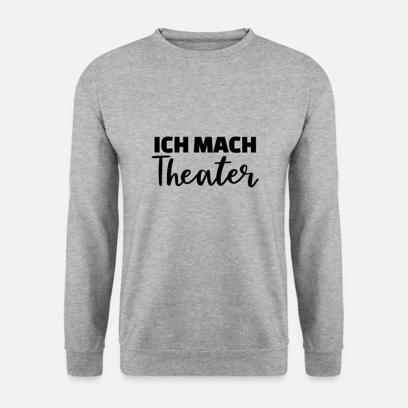Theater - Unisex Pullover - Weißgrau meliert