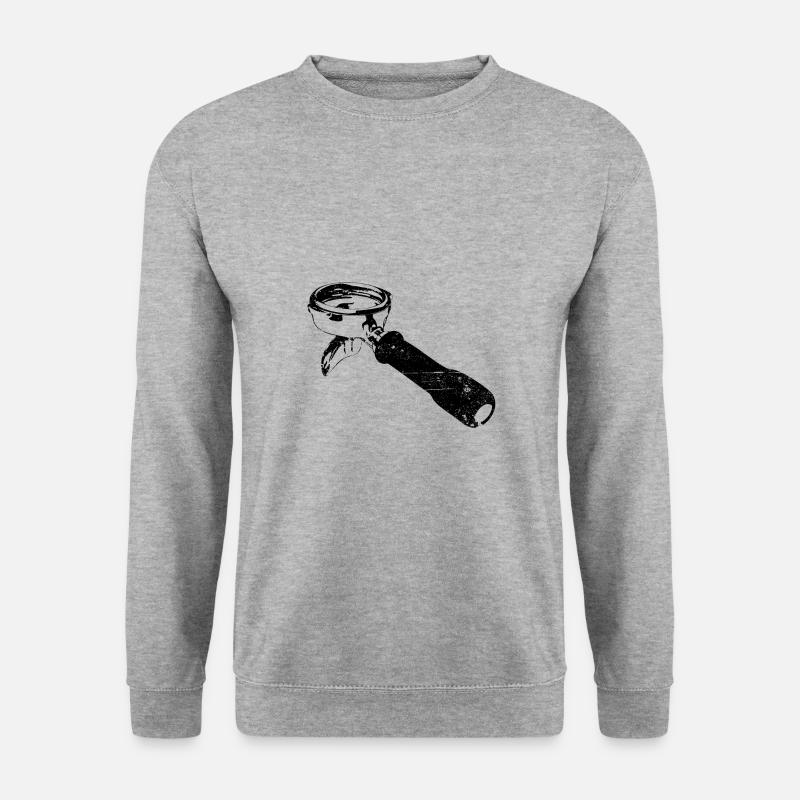 Espresso Siebträger - Unisex Pullover - Weißgrau meliert