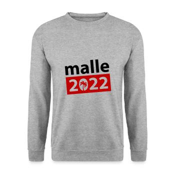 malle 2022 - Unisex Pullover - Weißgrau meliert - Vorne - Alina (178cm) & Michal (187cm)