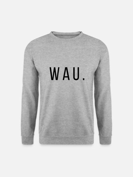 Quotes Wau LSBTFRQ - Unisex Pullover - Weißgrau meliert