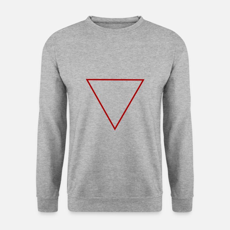 Motiv Dreieck - Unisex Pullover - Weißgrau meliert