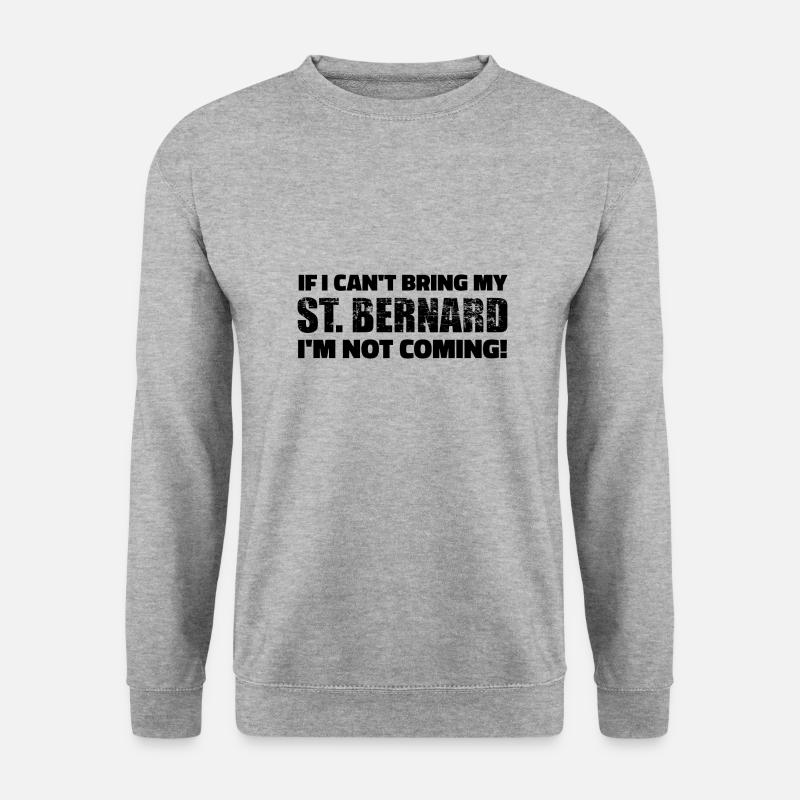 Bernhardiner - Unisex Pullover - Weißgrau meliert