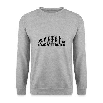 Cairn Terrier - Unisex Pullover - Weißgrau meliert - Vorne - Alina (178cm) & Michal (187cm)