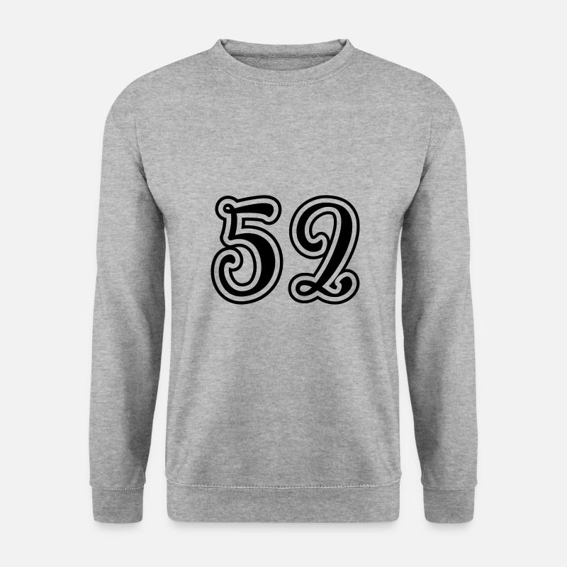 52 Zahl nummer - Unisex Pullover - Weißgrau meliert