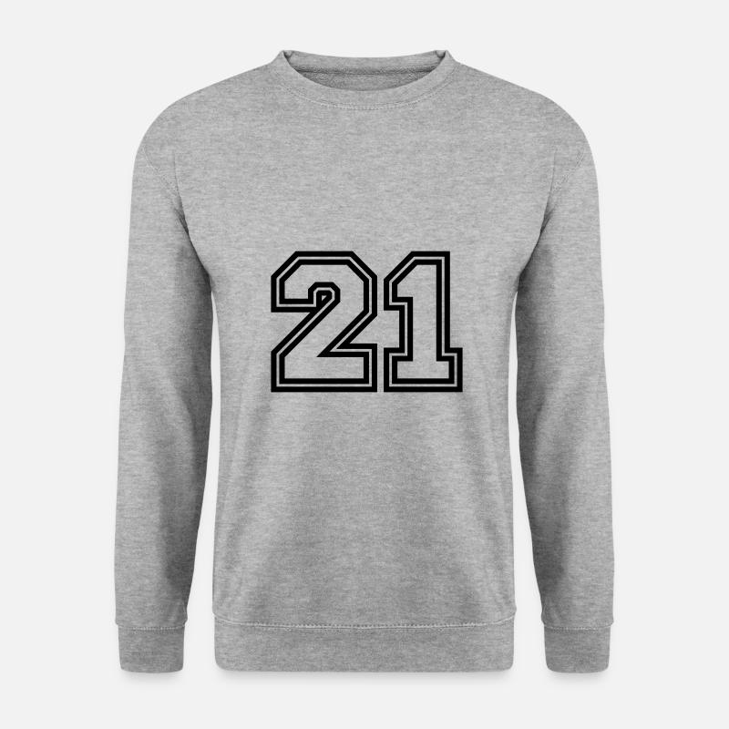21 number symbol - Unisex Sweatshirt - salt & pepper