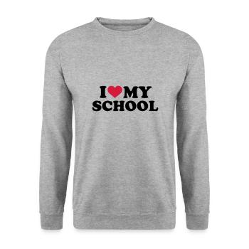 école - Sweat-shirt Unisexe - gris chiné - Devant - Alina (178cm) & Michal (187cm)