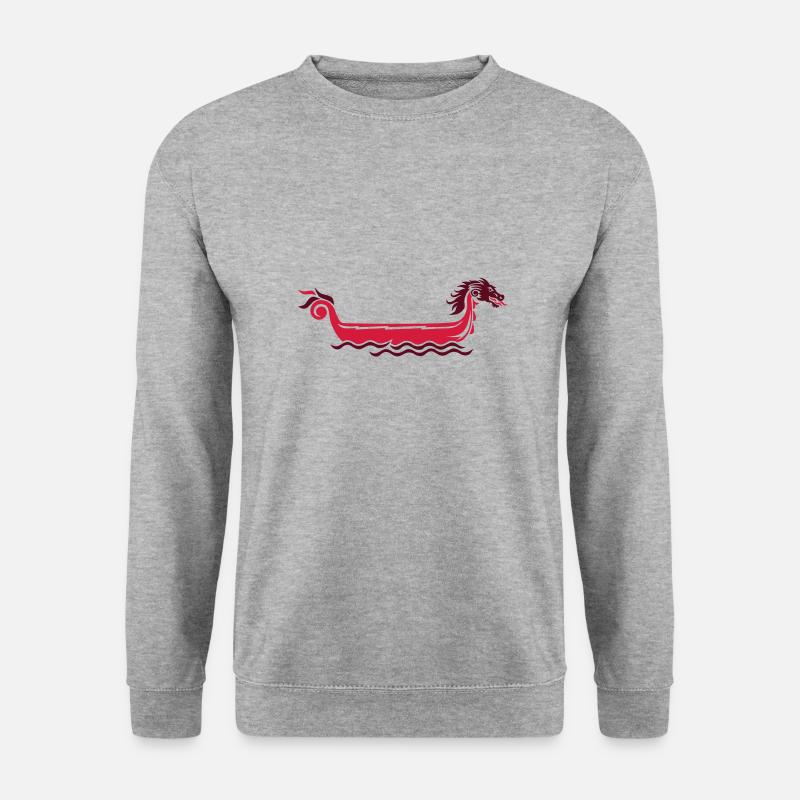 Drachenboot - Unisex Pullover - Weißgrau meliert