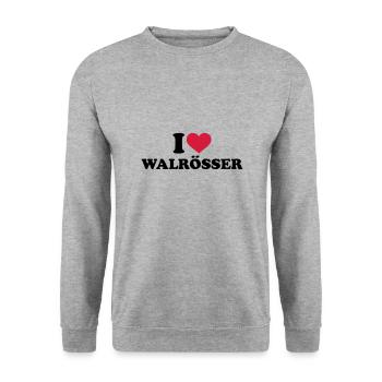 walrus - Unisex Sweatshirt - salt & pepper - Front - Alina (178cm) & Michal (187cm)