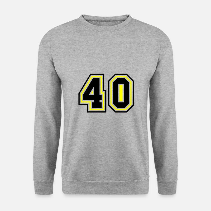 40 number symbol - Unisex Sweatshirt - salt & pepper