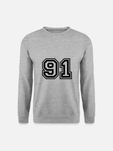 Numéro 91 - Sweat-shirt Unisexe - gris chiné