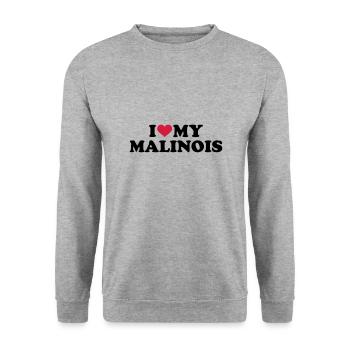 Malinois - Unisex Sweatshirt - salt & pepper - Front - Alina (178cm) & Michal (187cm)