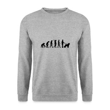 Briard - Unisex Pullover - Weißgrau meliert - Vorne - Alina (178cm) & Michal (187cm)