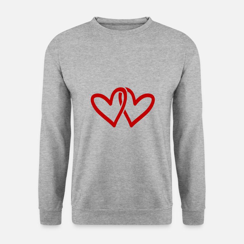 herz icons - Unisex Pullover - Weißgrau meliert