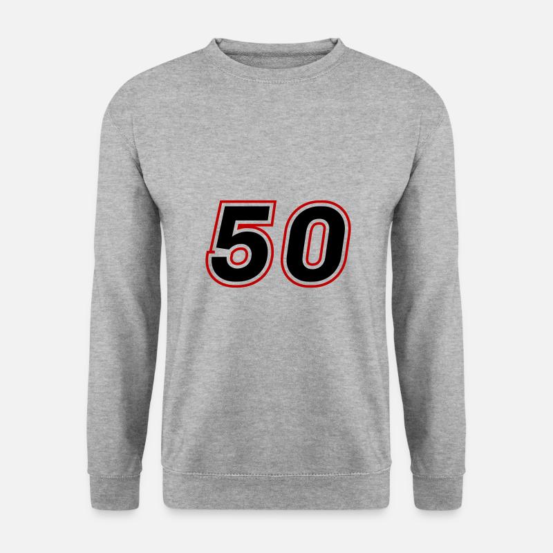 50 Zahl symbol - Unisex Pullover - Weißgrau meliert