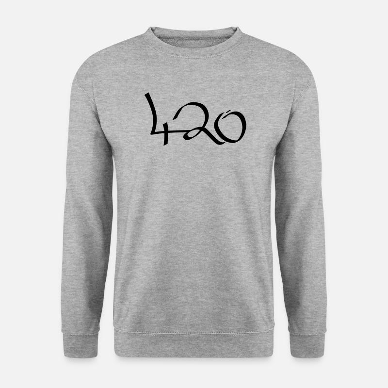420 Graffiti - Unisex Pullover - Weißgrau meliert