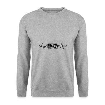 ski frequency - Unisex Sweatshirt - salt & pepper - Front - Alina (178cm) & Michal (187cm)
