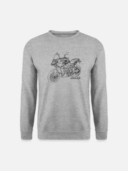 Motorrad S1000XR - Unisex Pullover - Weißgrau meliert