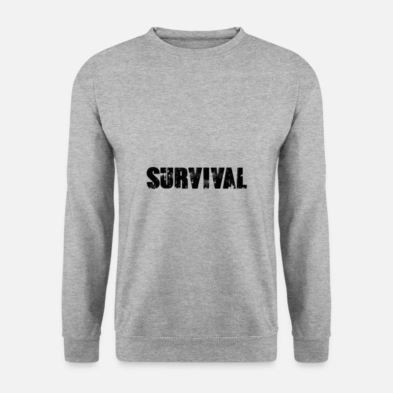 Survival - Unisex Pullover - Weißgrau meliert