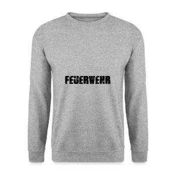 Feuerwehr - Unisex Pullover - Weißgrau meliert - Vorne - Alina (178cm) & Michal (187cm)
