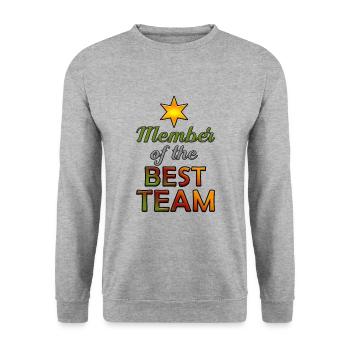 Member of the best team - Unisex Sweatshirt - salt & pepper - Front - Alina (178cm) & Michal (187cm)