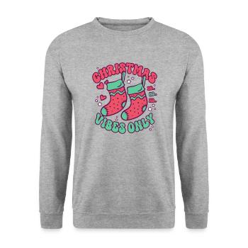 Weihnachten Weihnachtsstimmung - Unisex Pullover - Weißgrau meliert - Vorne - Alina (178cm) & Michal (187cm)