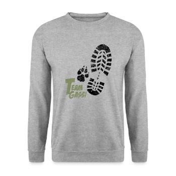 Team Gassi - Unisex Sweatshirt - salt & pepper - Front - Alina (178cm) & Michal (187cm)