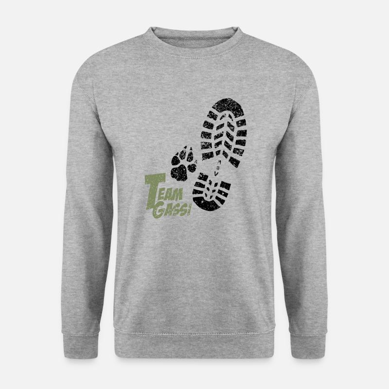 Team Gassi - Unisex Pullover - Weißgrau meliert