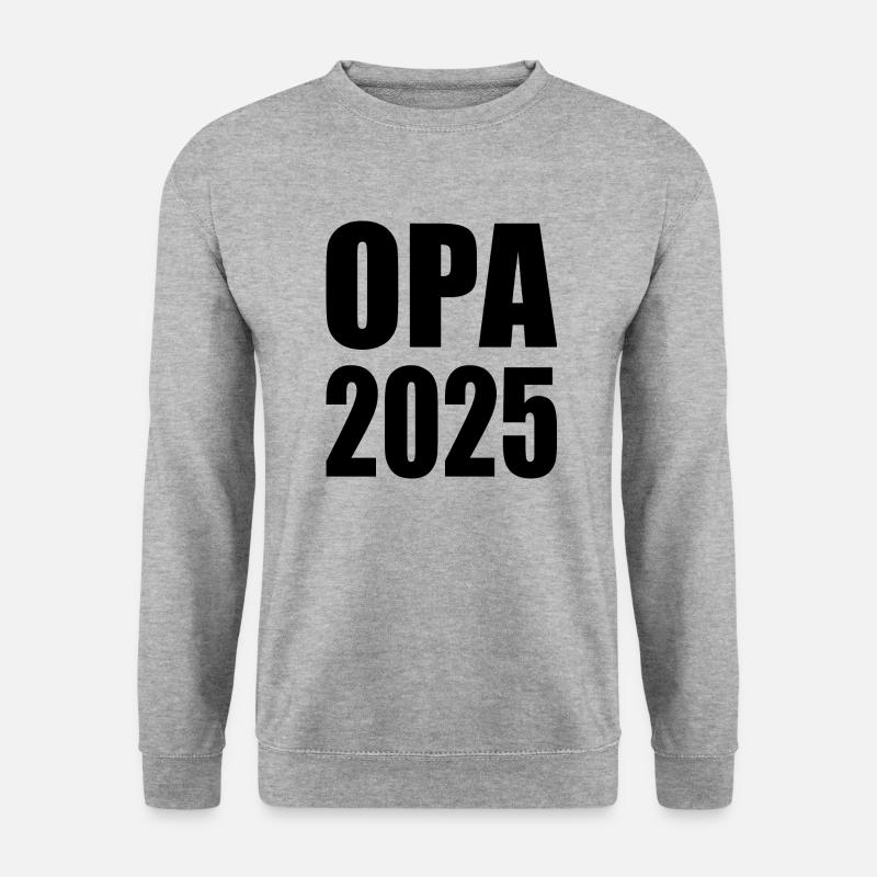 Opa 2025 - Unisex Pullover - Weißgrau meliert