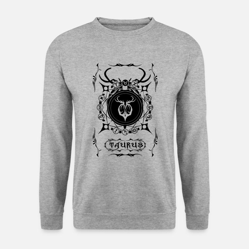 TAURUS Sternzeichen TAURUS - Unisex Pullover - Weißgrau meliert