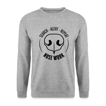 NEZ TRAVAIL Recherche Chien Nez Chiens de travail Chien - Sweat-shirt Unisexe - gris chiné - Devant - Alina (178cm) & Michal (187cm)