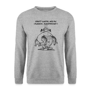 Asterix Obelix Obst Fleisch lineart - Sweat-shirt Unisexe - gris chiné - Devant - Alina (178cm) & Michal (187cm)