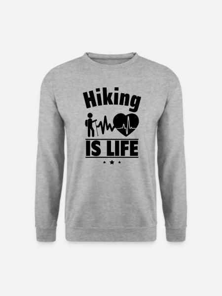 Hiking is life - Unisex Sweatshirt - salt & pepper