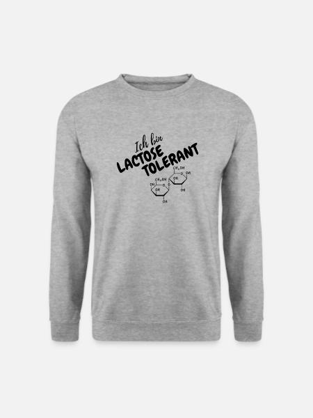 Ich bin Lactose-Tolerant Lustiger Spruch - Unisex Pullover - Weißgrau meliert